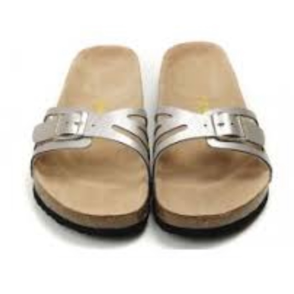 Birkenstock Molina Women’s Sandal in Silver Metallic Size 39 EUC